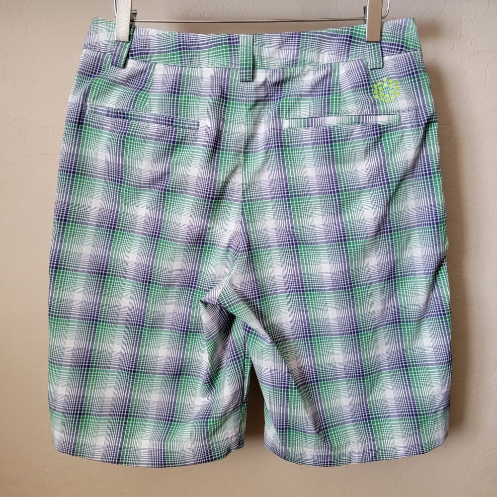 Puma Men's Plaid Golf Shorts - Picture 8 of 16